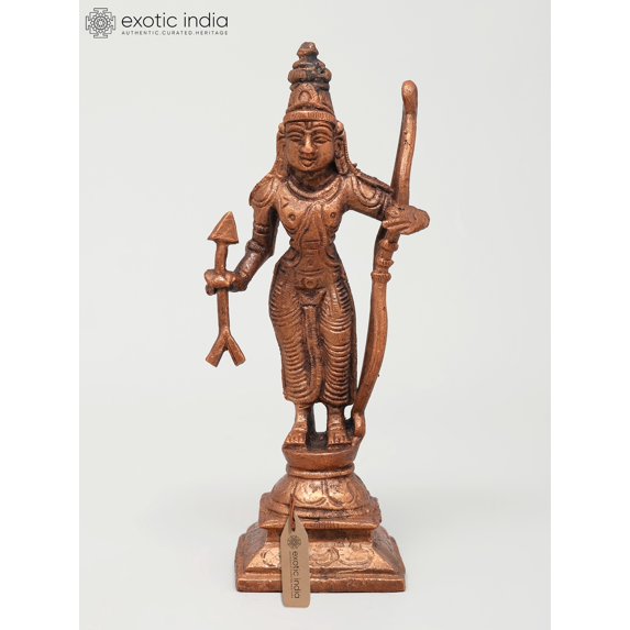 5" Small Standing Lord Rama | Copper Statue
