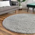 thumbnail image 1 of Unique Loom Everyday Shag Collection Area Rug - Solid (5' Round Light Gray), 1 of 6