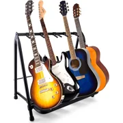 5-Space Foldable Guitar Rack - Guitar Stand, Multi-Instrument Floorstand Guitar Rack Holder