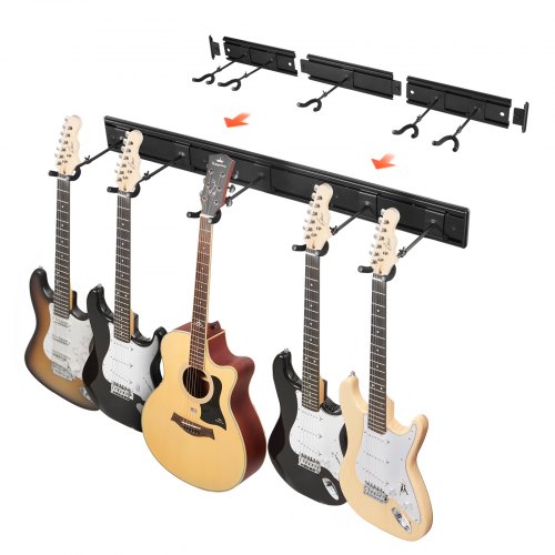 5Space Guitar Stand WallMounted Foldable Rack Hold Up to 5 Guitars