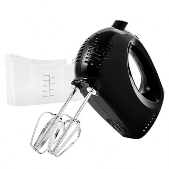 5-Speed Corded Electric Hand Mixer with Stainless Steel Whisks Compact Portable Design with Snap-On Storage Case 150W Lightweight Handheld Mixer for Baking and Cooking Black