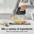 thumbnail image 1 of 5-Speed Electric Hand Mixer with Bowl , Lightweight & Compact, 215   Power, Storage , Black, 1 of 7