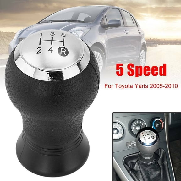 5 Speed Gear Shift Knob Black Handball For Toyota Yaris 2005-2010 2007- 08