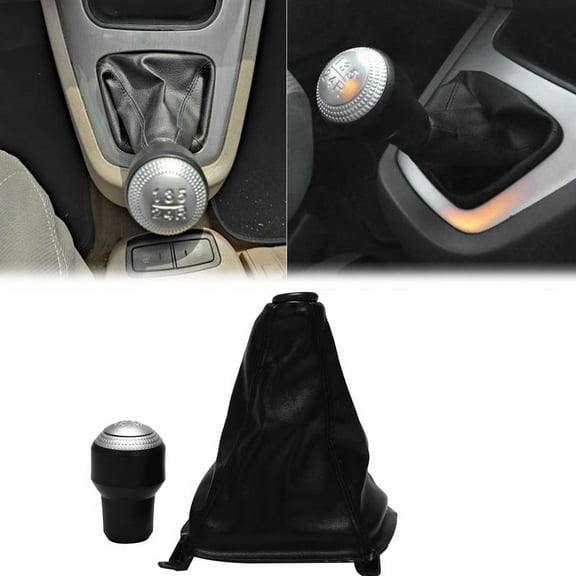 5 Speed Gear Shift Knob Leather Boot for 2004 2005 2006 2007 2008 2009