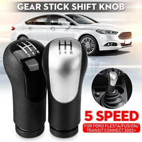 5 Speed Gear Shift Knob Shifter Lever Stick for Ford Fiesta Fusion Transit Connect 2002-2020 Replacement