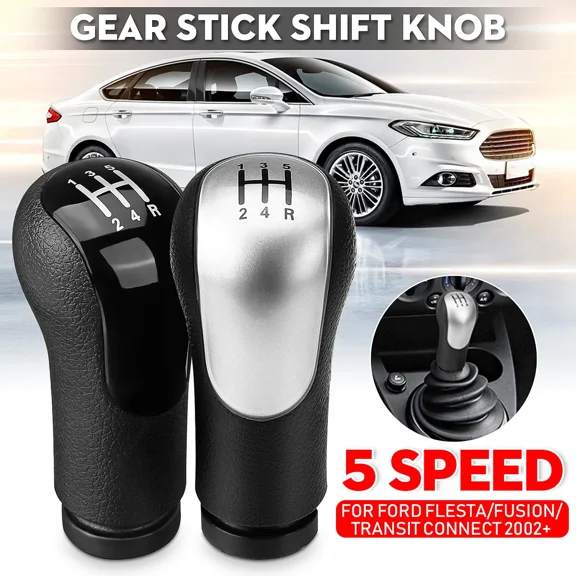 5 Speed Gear Shift Knob Shifter Lever Stick for Ford Fiesta Fusion Transit Connect 2002-2020 Replacement