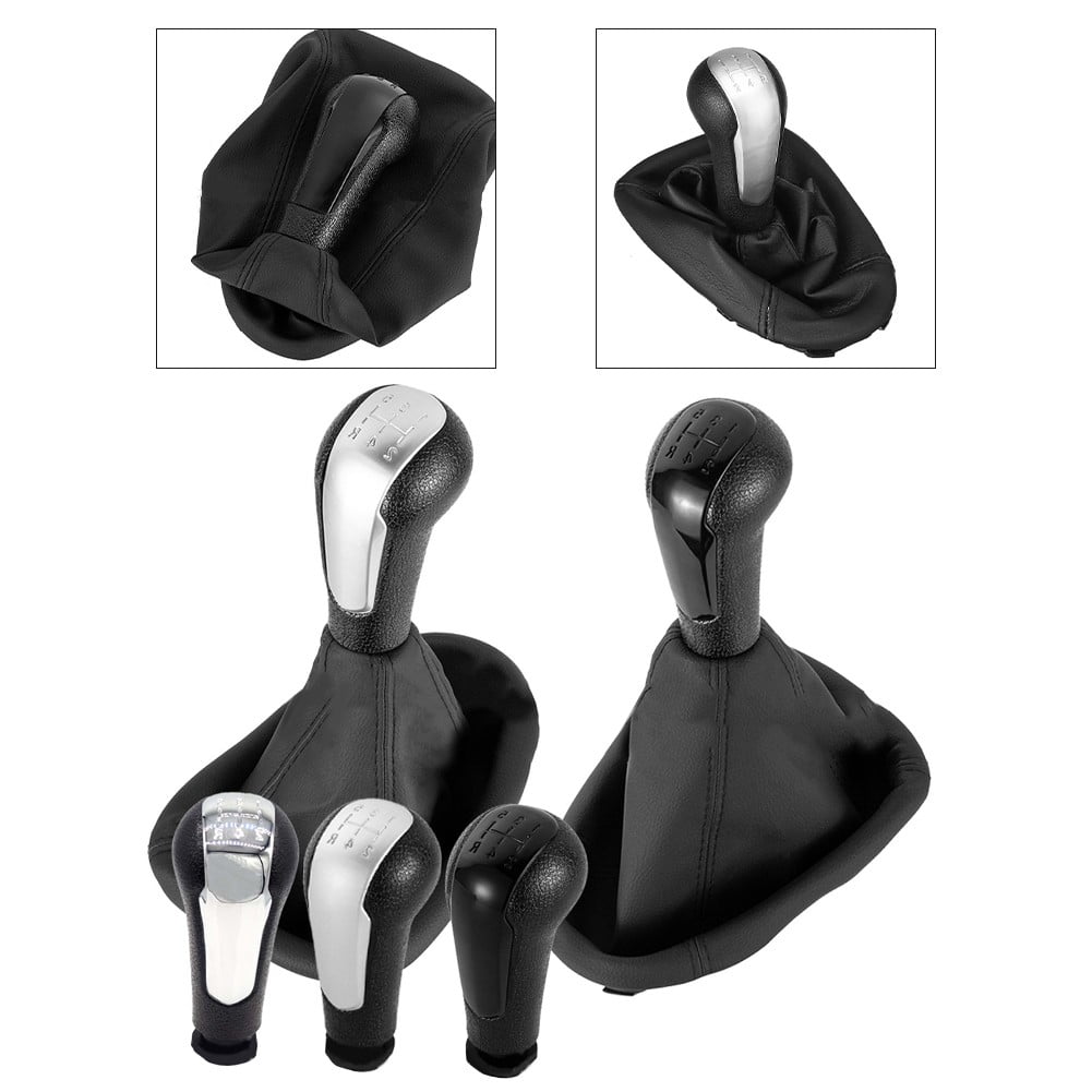 5-Speed Gear Shift Lever With Leg Guard Boot Cover For Chevrolet For Spark Black Fangkenuo