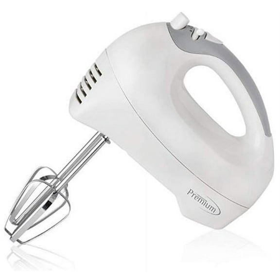 5-Speed Hand Mixer in White
