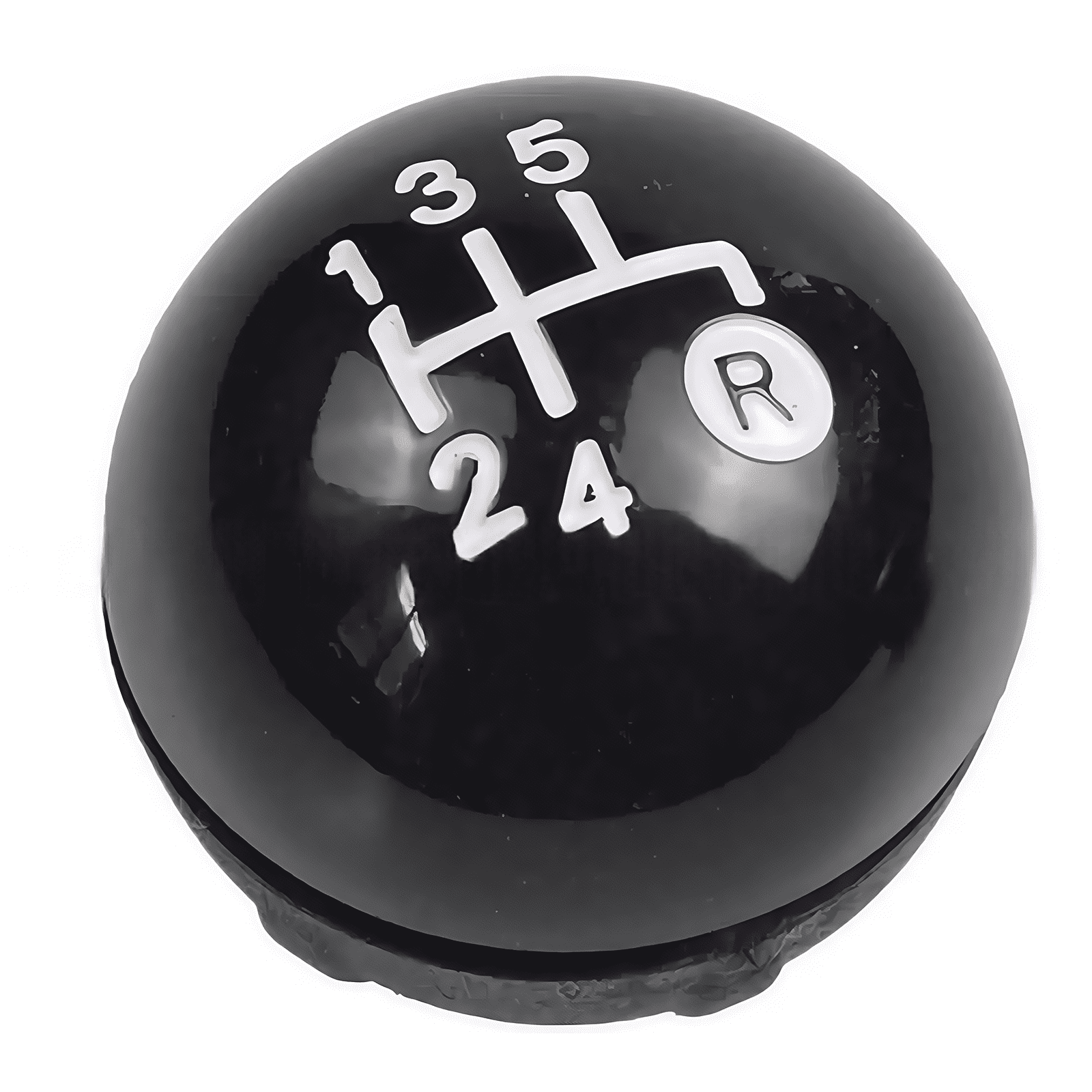 5 Speed Manual Car Gear Shift Knobs Shifter Knob Stick Fit For Fiat 500 2012 2013 2014 2015 2016 2017 2018 , Gear Lever Stick Shifter Handlet-Bright Black-Black cover