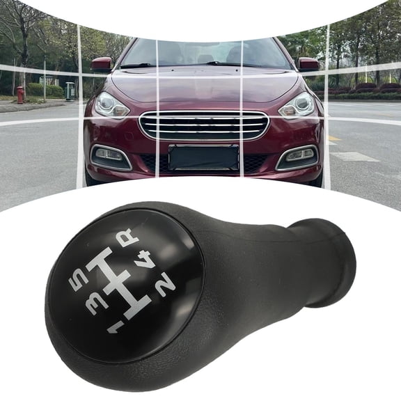 5 Speed Manual Gear Shift Knob For FIAT Stilo 2001-2007, Black ABS Replacement Lever Handle With Stylish Design For Enhanced Grip And Comfort, Direct Fit Interior Upgrade