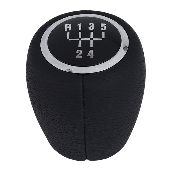 5 Speed Manual Gear Shift Knob PU Leather Lever Shifter Handball for C Facelift 2005 2006 2007 2008,1x Gear Shift Knob,Black & Silver
