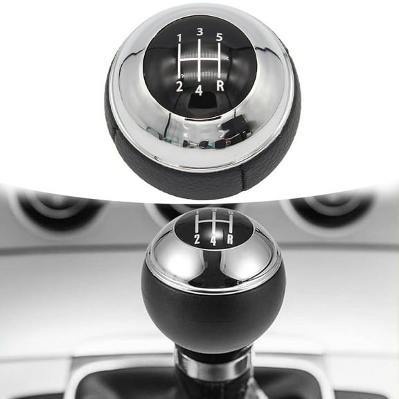 5 Speed Manual Gear Shift Knob Replacement for MINI for R50 R52 Cabrio 2000-2008 Black Silver ABS Stick
