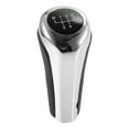 thumbnail image 1 of 5 Speed Manual Gear Stick Shift Knob Transmission for BMW X1 ABS Faux Leather Black Silver Tone, 1 of 6