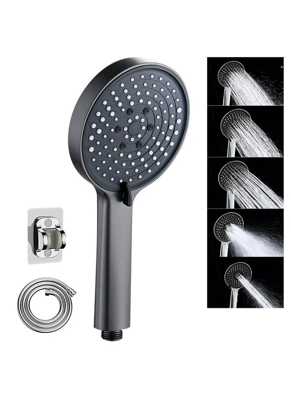 5-Speed Turbocharged Shower Head Shower Drop and Wear Shower Head Handheld 5-Point Universal Interface