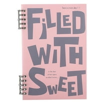 Under $5 Spiral Notebook, Pink Wirebound Notebook, A5 Spiral Bound Notebook, Comfort-Grip Detachable Ring Journal, College Ruled Lined Paper for Note Taking, by Goohae