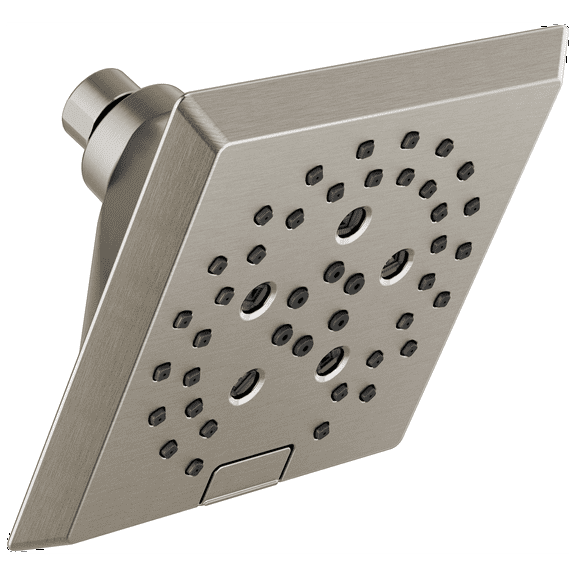 5-Spray H2OkineticÃÃÂ® Angular Modern Raincan Shower Head in Stainless 52664-SS