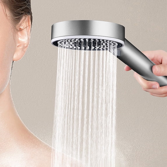 5 Spray Modes Showerhead, High-Pressure Handheld Showerhead, Big Panel Shower Head Spray Nozzle, Water Saving, Multifunctional for Home Gym