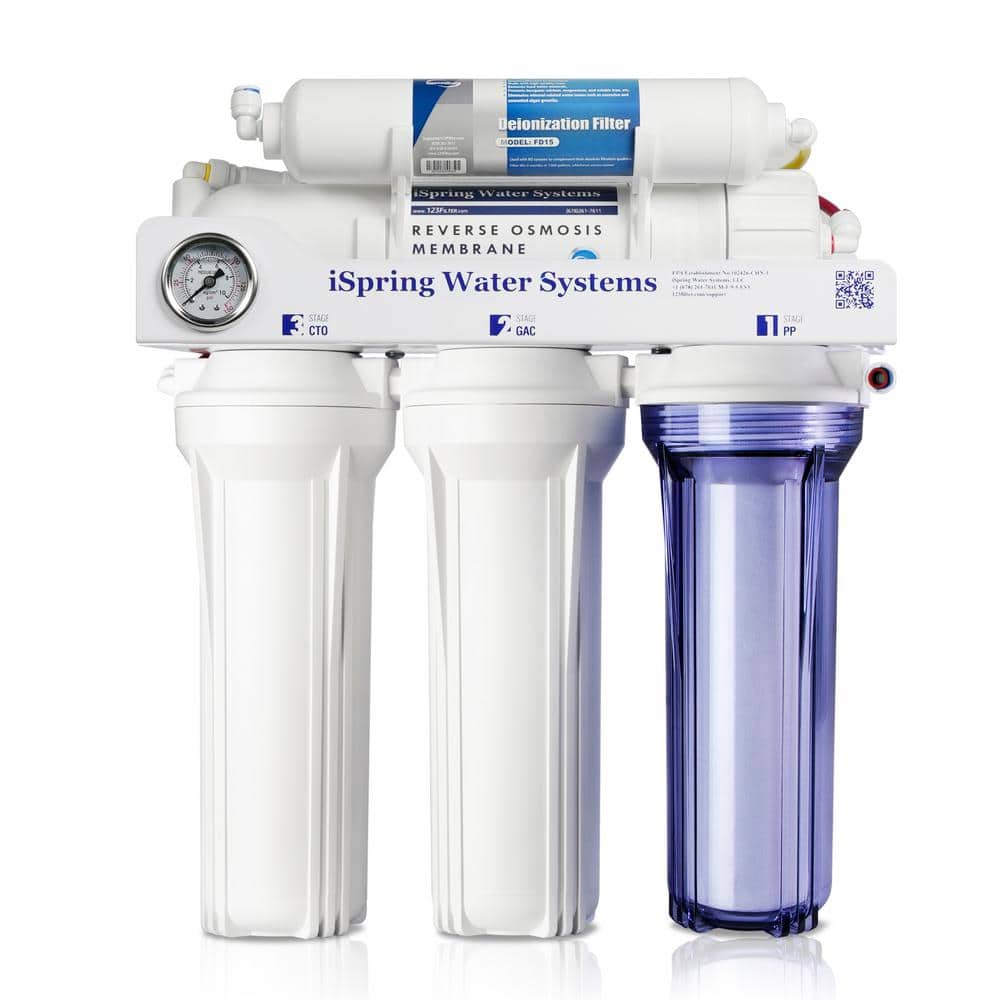 5Stage 150 GPD Tankless DeIonization Reverse Osmosis Water Filtration