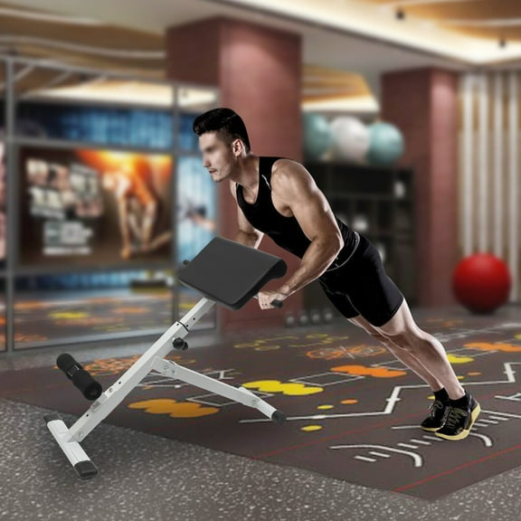 5-Stage Adjustment Roman Chair Hyperextension Bench Steel Home Workout Adjustable Tighten Abdominal