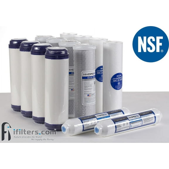 5 Stage RO Reverse Osmosis Water Filter Replacement NSF 14 filters 1-2 yr supply