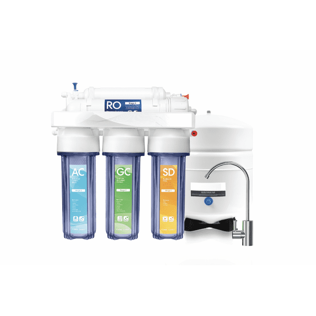 5-Stage Reverse Osmosis System Home RO Water Filter System Under Sink, 100 GPD Drinking Water Filter