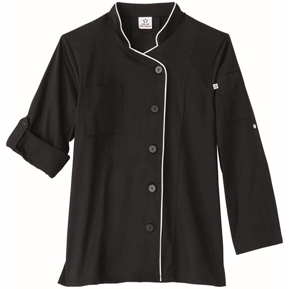 Five Star Women's Long Sleeve Stretch Executive Chef Coat