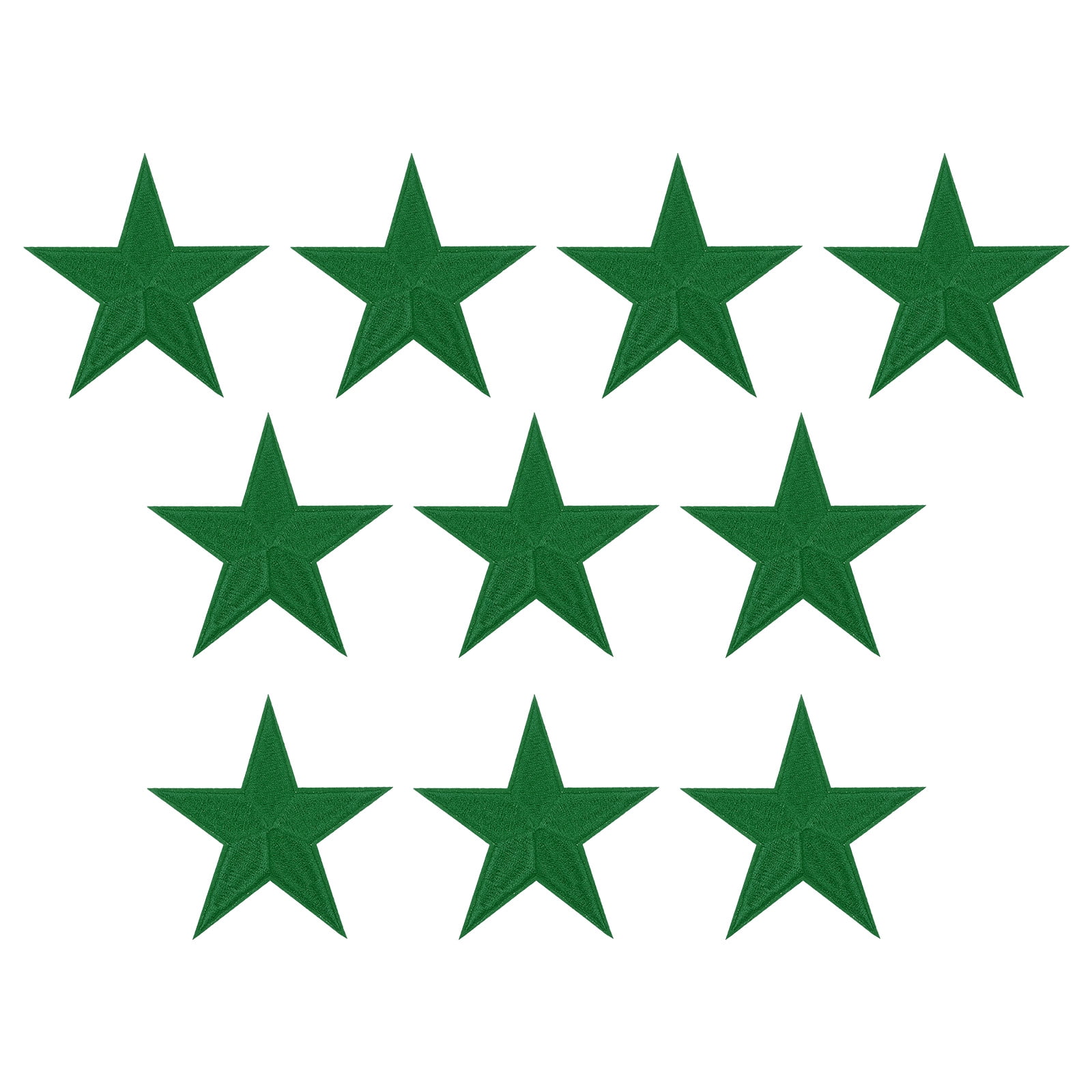 33-Pack Small Star Iron-On Patches - Assorted Colors Embroidered Appliques For Clothing, Bags & DIY Repair