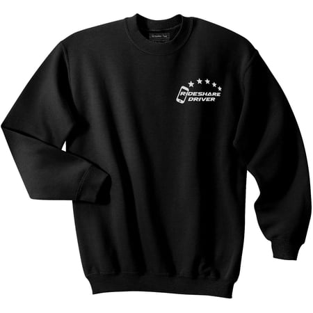 5-Star Rideshare Driver Sweatshirt with REFLECTIVE LOGO, perfect for Uber, Lyft