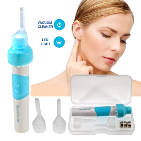 5 Star Super Deals Ear Wax Vacuum Removal Kit - Easiest Ear Cleaner & Ear Wax Removal Tool - Soft Silicone, Automatic Earwax Remover with Bright LED Light - Powerful Safe Suction For Easy Fast Cleaning
