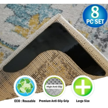 5 Star Super Deals Reusable Corner V Shaped Rug Pads (8 Count)