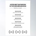 thumbnail image 1 of 5 Star Toilet Rating Poster Wall Art, Modern Wall Decor For Living Room Bedroom, 8x12 UNFRAMED, 1 of 3