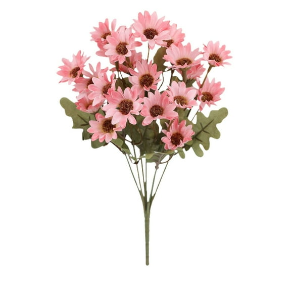 5 Stems Artificial Mums Pink, Realistic Petals Porch Decor, Artificial Flower, 5 Stems Artificial Mums Pink for Outdoor Porch Garden Decor, Realistic Petals, by Elapind