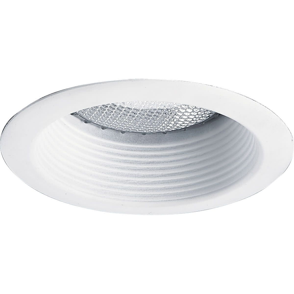 White Aluminum 5" Indoor/Outdoor Recessed Step Baffle Trim