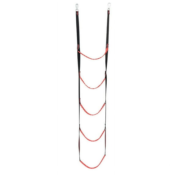 5 Step Boat Rope Ladder,Boat Rope Ladder Extension,Assist Boat Folding Ladder,Swim Ladder for Sailboat ,Kayak,Red