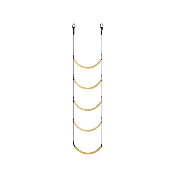 5-Step Folding Rope Boarding Ladder 5-Step Folding Rope Boarding Ladder for Inflatable Boat Kayak Canoe Yacht, Marine Climbing Extension Ladder with Stainless Steel Hooks C#082 C