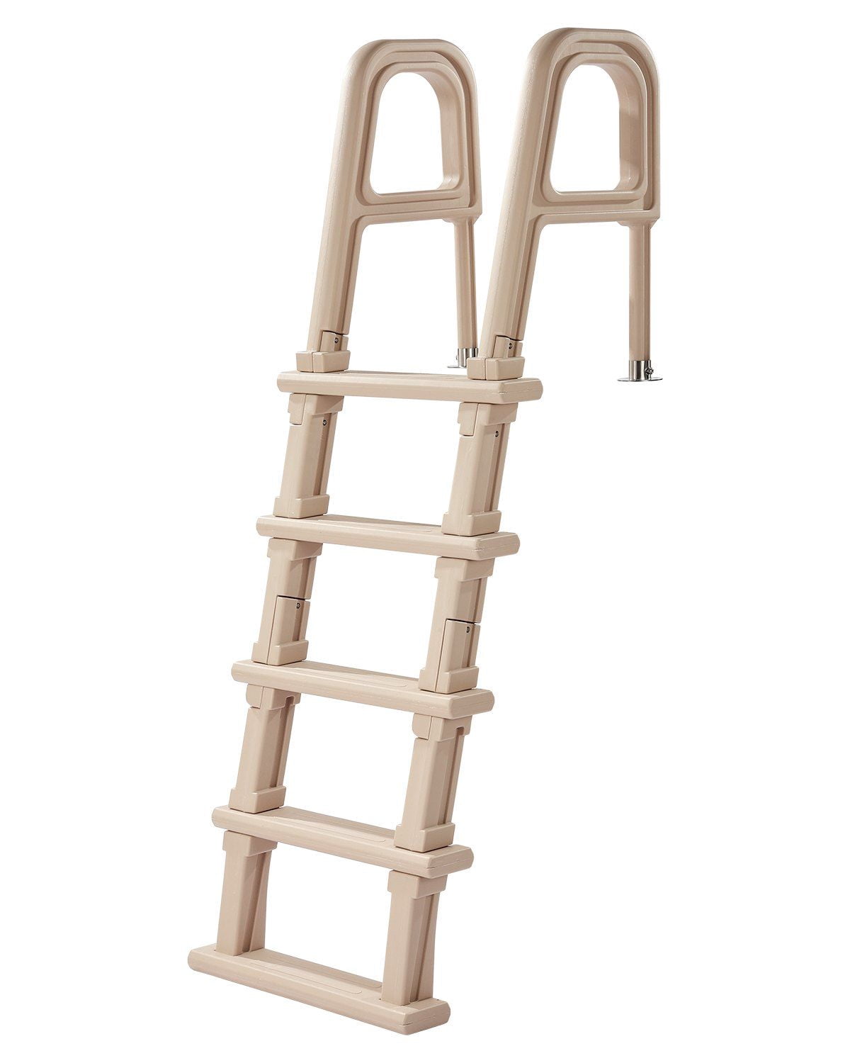 Step Ladder Incline 5 Step Inclined Swimming Pool Ladder with Double Handrails Non Slip ...