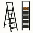 thumbnail image 1 of 5 Step Ladder, Holaki 5-Step Folding Ladder with Wide Anti-Slip Pedals, 600lbs Lightweight Portable Sturdy Steel Step Stool for Home Kitchen Office, 1 of 8