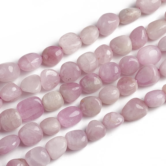 5 Strand Natural Kunzite Beads Strands Tumbled Stone Nuggets 10~15x7.5~11.5x7.5~12.5mm Hole: 1mm 36pcs/Strand 15.67 inch(39.8 cm)