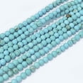 thumbnail image 1 of 5 Strand Natural Magnesite Beads Strands Frosted Round Dyed & Heated Turquoise 4mm Hole: 1mm 90pcs/strand 14.69 inch(37.3cm), 1 of 3