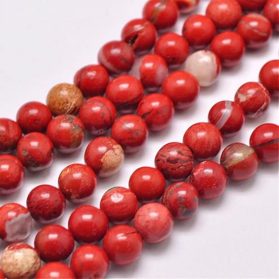 5 Strand Natural Red Jasper Beads Strands Round Grade AB Red 4mm Hole: 0.8mm 85~88pcs/strand 15 inch