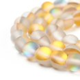 thumbnail image 1 of 5 Strand Synthetic Moonstone Beads Strands Holographic Beads Dyed Frosted Round Yellow 6mm Hole: 1mm about 60~62pcs/strand 14~15 inch, 1 of 3