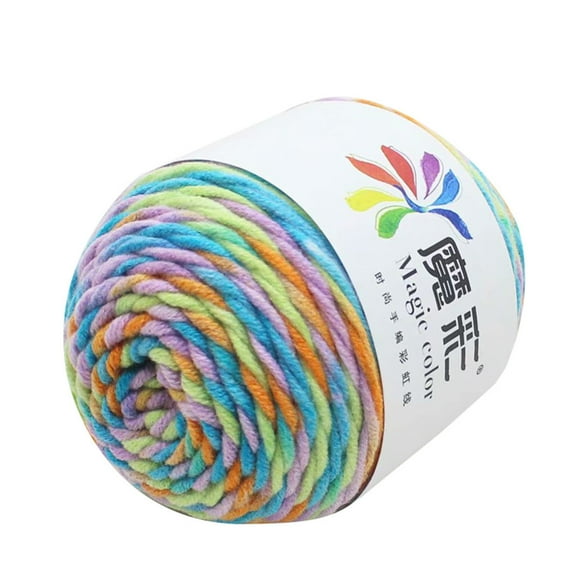 5 Strands Cotton Crochet Diy Yarn For Handmade Sweaters Scarves Hats, 50G Per Skein With Anti-Pilling Fade-Resistant Warm Skin-Friendly Breathable Features, Includes 1 Wool Ball