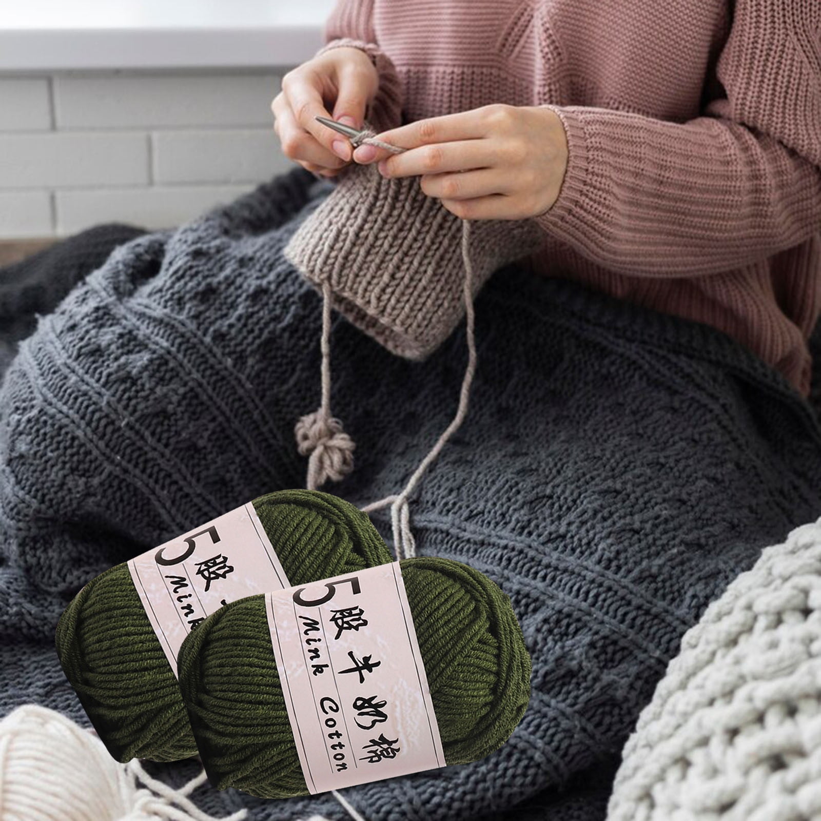 5 Strands Milk Cotton Doll Crochet Diy Knitting Thread Baby Sweater