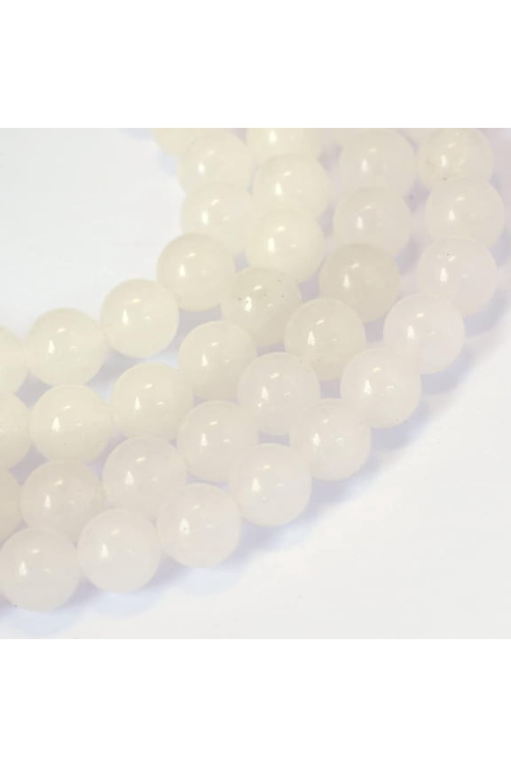 5 Strands Natural White Jade Bead Strands About 235pcs 0.31In Round Loose Gemstone Beads Spacer Loose Stone Beads for DIY Bracelet Necklace Jewelry Making Hole: 1mm