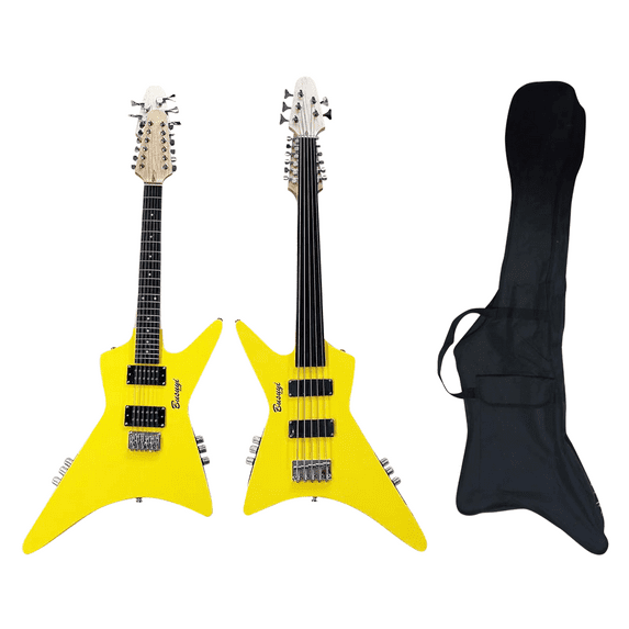 5 String Fretless bass/ 12 string guitar Busuyi Guitar +bag