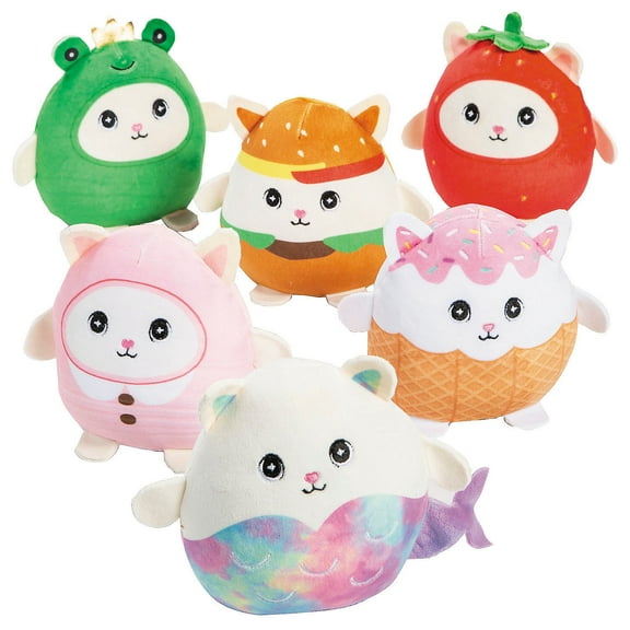 5" Stuffed Cats in Food & Animal Costumes Assortment