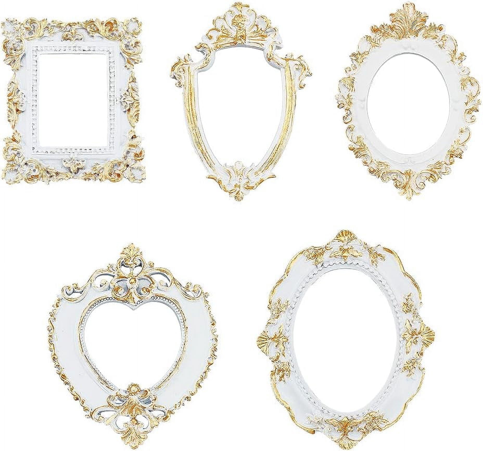 Retangle Heart Shape Frame 5 Style Vintage Resin Frame Mini Resin Jewelry Display Frame Oval ...
