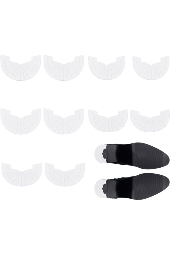 5 Styles 10Pcs Shoe Heel Protector Self-Adhesive Sole Drag Pad Rubber Anti-Skid White Shoes Bottom Repair Plate Raised Grain Repair Sole Pads