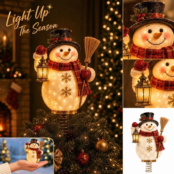 5 Styles Available Christmas Tree Topper Lights Tree Top Decoration Holiday Tree Ornament Festive Home Decor LED Design Christmas Holiday Decor Ornament