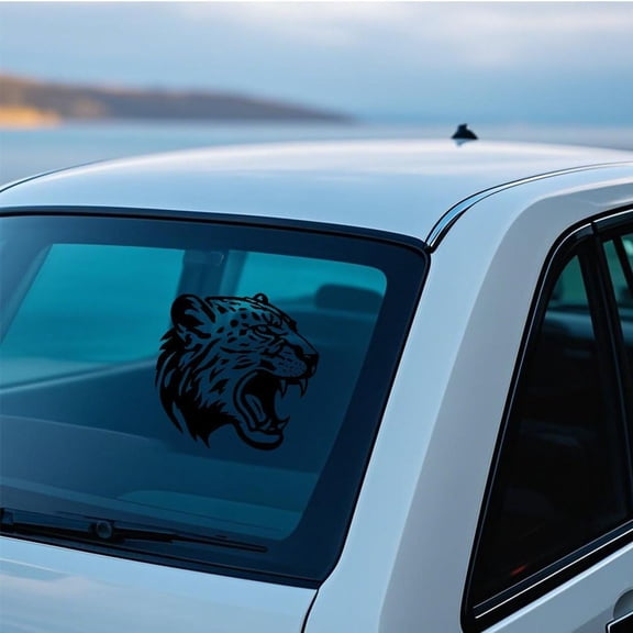 5 Styles Forest Beast Decals 6.1x5.83 Inches Waterproof Buck Decal Hunting Decal Tiger Wolf Leopard Lion and Bear Decals Vinyl Car Stickers for Car Window Helmets Colorful